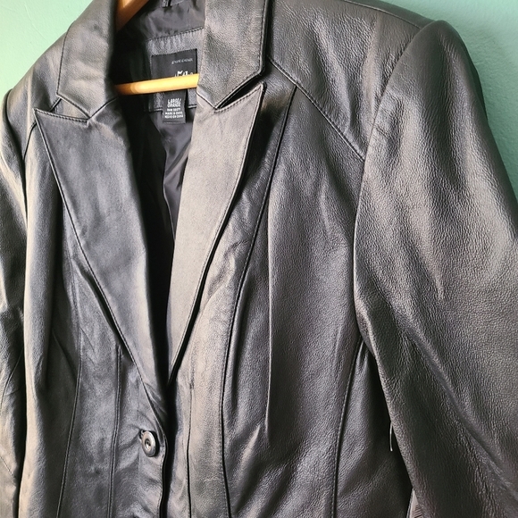 East 5th Leather Black Leather Jacket Size Large NWT - Picture 2 of 9